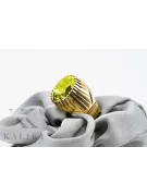 14K жълто злато Жълт перидот Пръстен Винтидж стил vrc048y